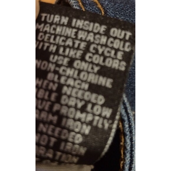 STITCH STAR JEANS Women's 14 Embroidered Floral Boho Cropped 34x24 - Picture 7 of 10